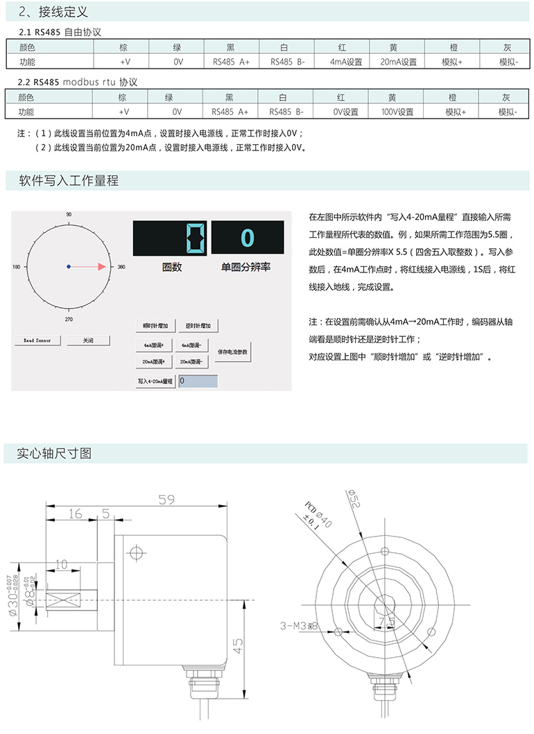 絕對式編碼器 EPS50-ME系列 40-20mA