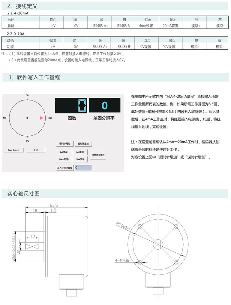 絕對(duì)式編碼器 ESP60-ME系列 4-20mA